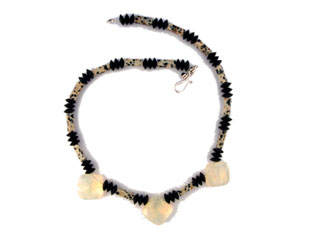 Link to Semi Precious Stone and Glass NecklaceJewellery