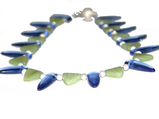 Link to Reworked Vintage Glass and Sterling Silver NecklaceJewellery